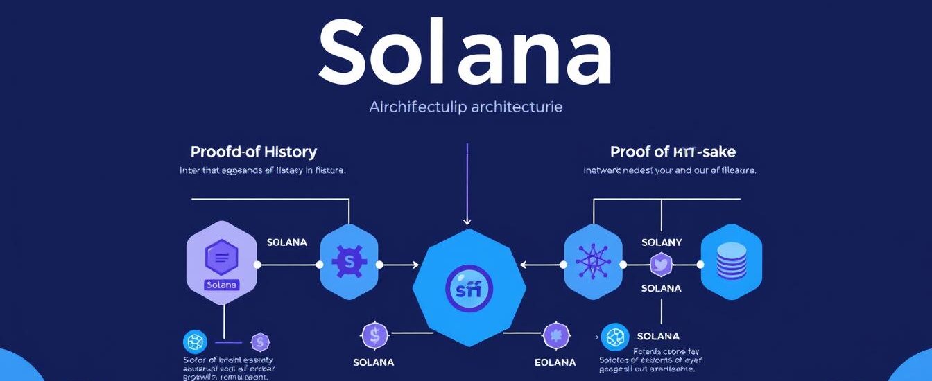 Solana blockchain architecture showing proof-of-history and proof-of-stake mechanisms