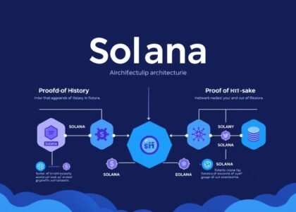Solana blockchain architecture showing proof-of-history and proof-of-stake mechanisms